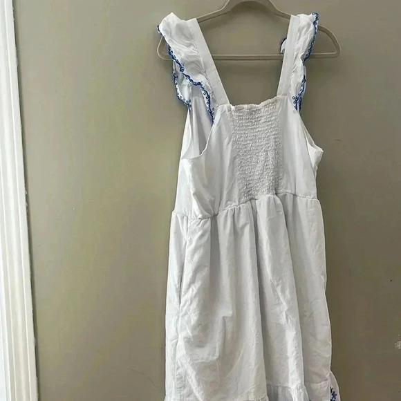 ❤️2/50❤️[18]Lane Bryant  Short Flutter-Sleeve Square-Neck Embroidered Dress - Picture 4 of 11